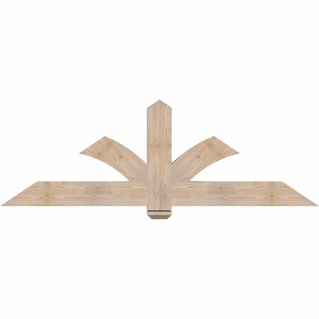 Ekena Millwork Redmond Smooth Timber Gable Bracket, Douglas Fir, 72"W x 24"H x 3 1/2"D x 5 1/2"F, 8/12 Pitch GBW072X24X0406RED00SDF